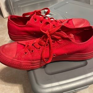 all red converse